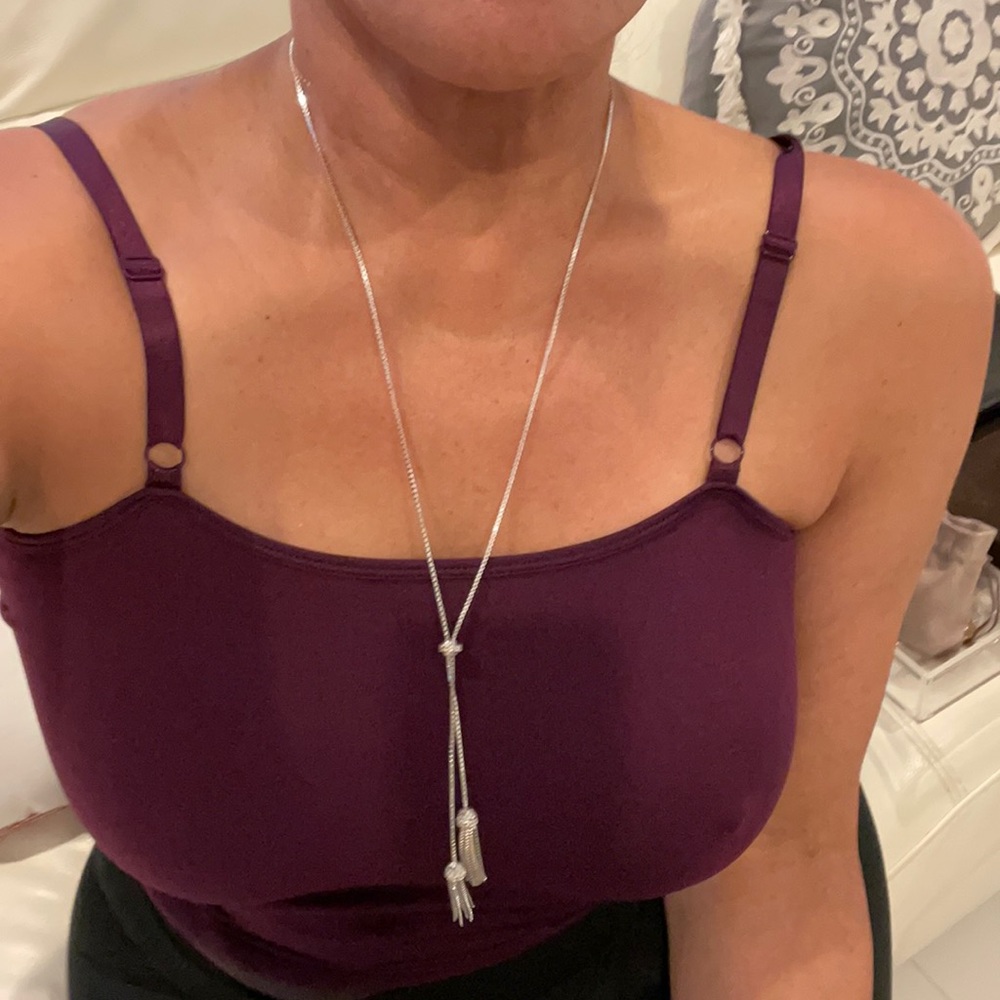 Sterling Silver Y necklace box ChainVery long
